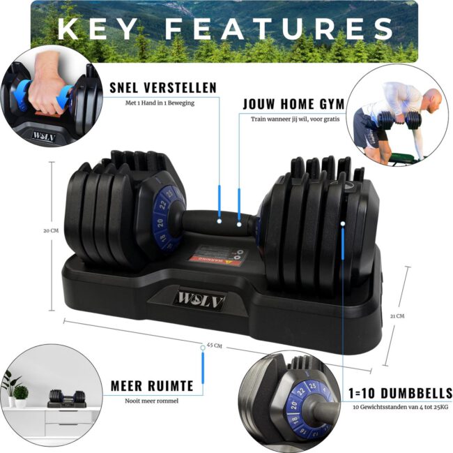 Verstelbare dumbbells - Afbeelding 2